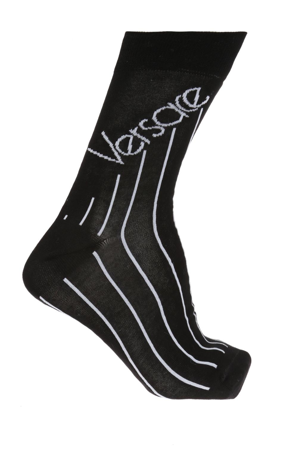 Black Pinstriped socks Versace Vitkac GB